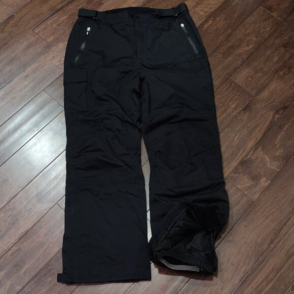 Lands End Men's Insulated Snow Ski Pants With Gaiters Black SIZE 38 T - Picture 7 of 8